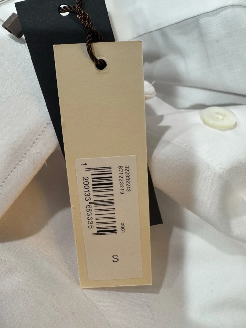 NWT Banana Republic Stand-Fit Wrinkle-Resistant Dress Shirt | White